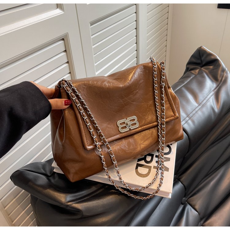 Chain armpit bag women's new trendy fashion shoulder tote bag high-end hobo bag niche commuter bag