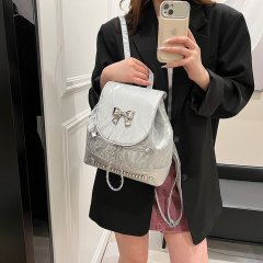 2024 New Original Pink Backpack Niche Design Backpack Commuting Chain Handbag for Women