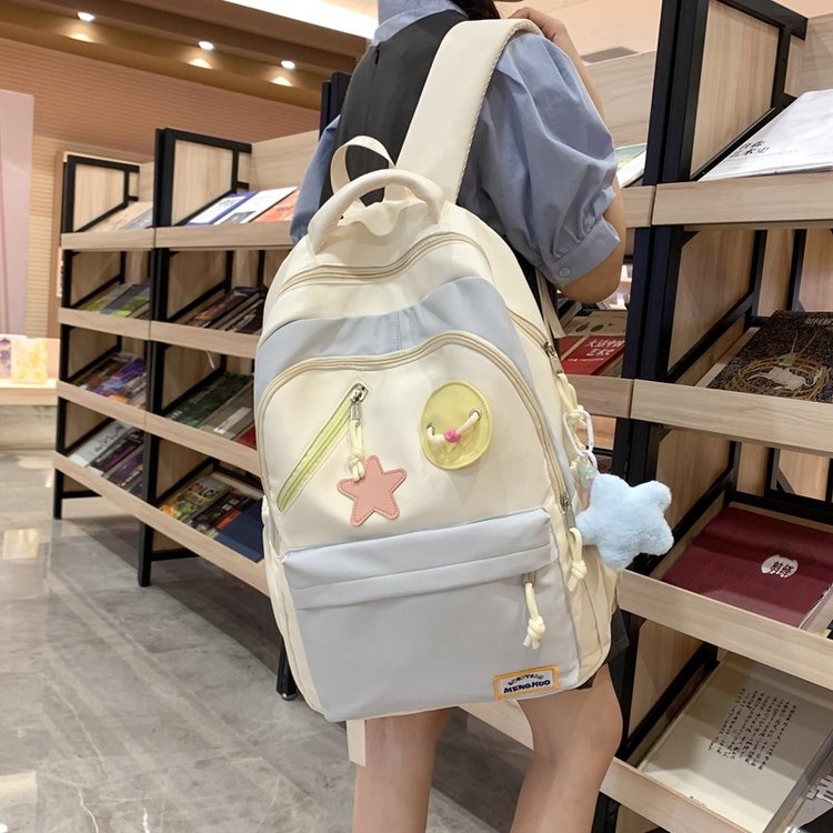 Japanese ins style retro all-match backpack for women college students high school junior high school students backpack large capacity casual school bag