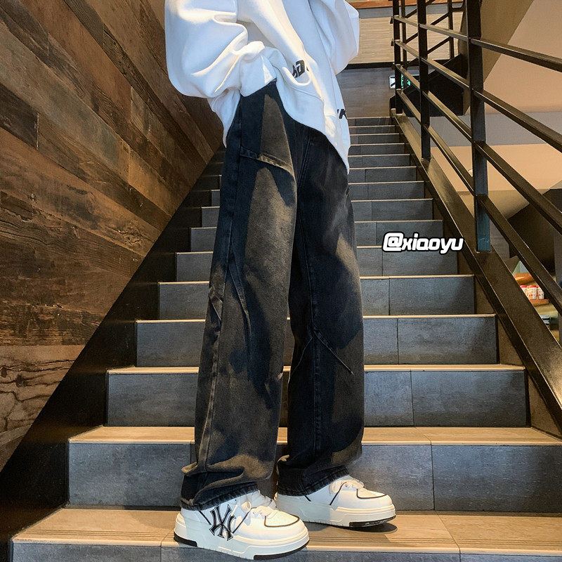 Autumn new style retro design jeans casual trousers