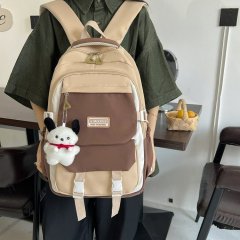 School bag female campus style Japanese girls junior high school high school students large capacity backpack Korean version college students contrast color backpack