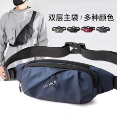 Cross-border new men's waist bag, outdoor running mobile phone bag, multi-functional chest bag, casual shoulder crossbody bag, cashier bag