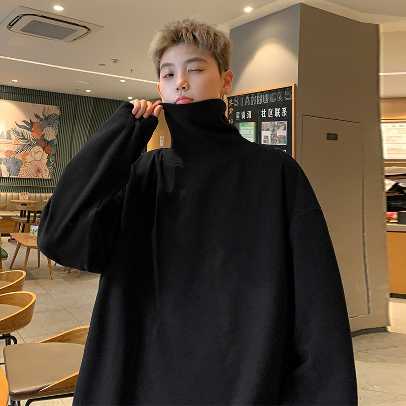 2024 new winter style Hong Kong style outdoor large size German velvet turtleneck bottoming shirt