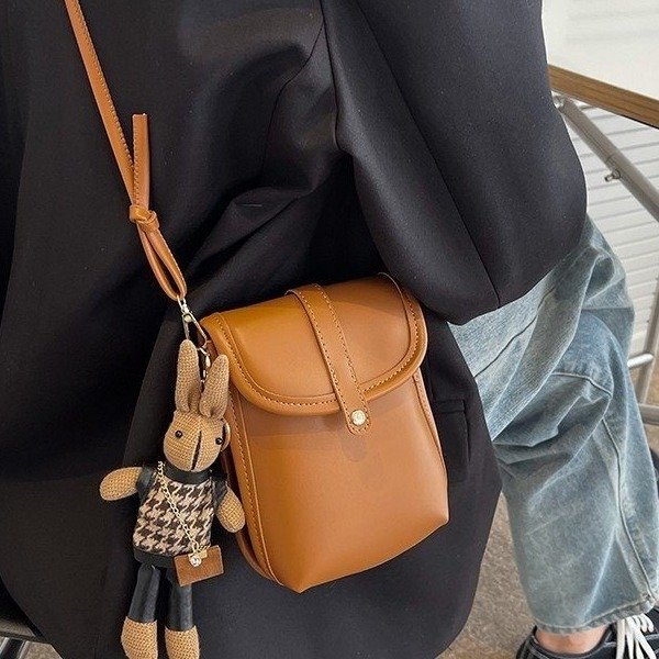 Japanese and Korean ins clamshell mobile phone bag mini small bag women's new casual coin shoulder bag trendy crossbody bag