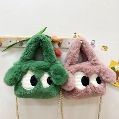 Big Eyed Dog Autumn New Cute Cartoon Small Square Bag Shoulder Crossbody Plush Bag