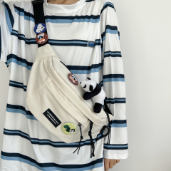 Japanese ins Harajuku sports large-capacity chest bag men's trendy brand retro all-match workwear crossbody bag female student waist bag