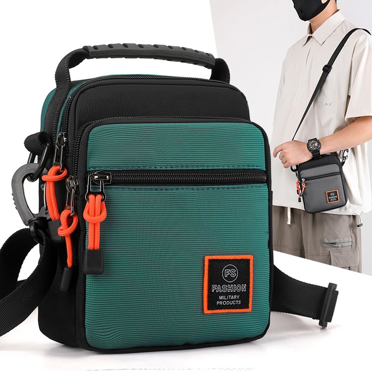 New men's outdoor crossbody bag, sports and leisure men's shoulder bag, multi-functional belt bag, hanging bag, trendy small bag