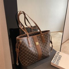 Commuting large-capacity bag autumn and winter new women's bag fashionable retro shoulder bag popular high-end tote bag