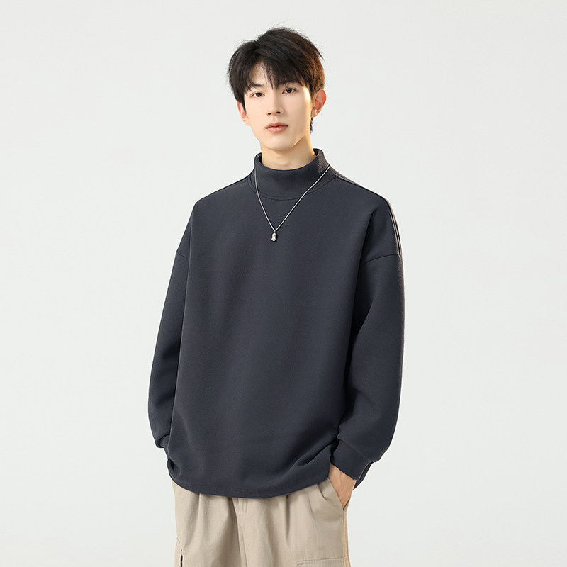 Autumn and winter warm German velvet sweatshirt men's autumn trendy brand bottoming shirt