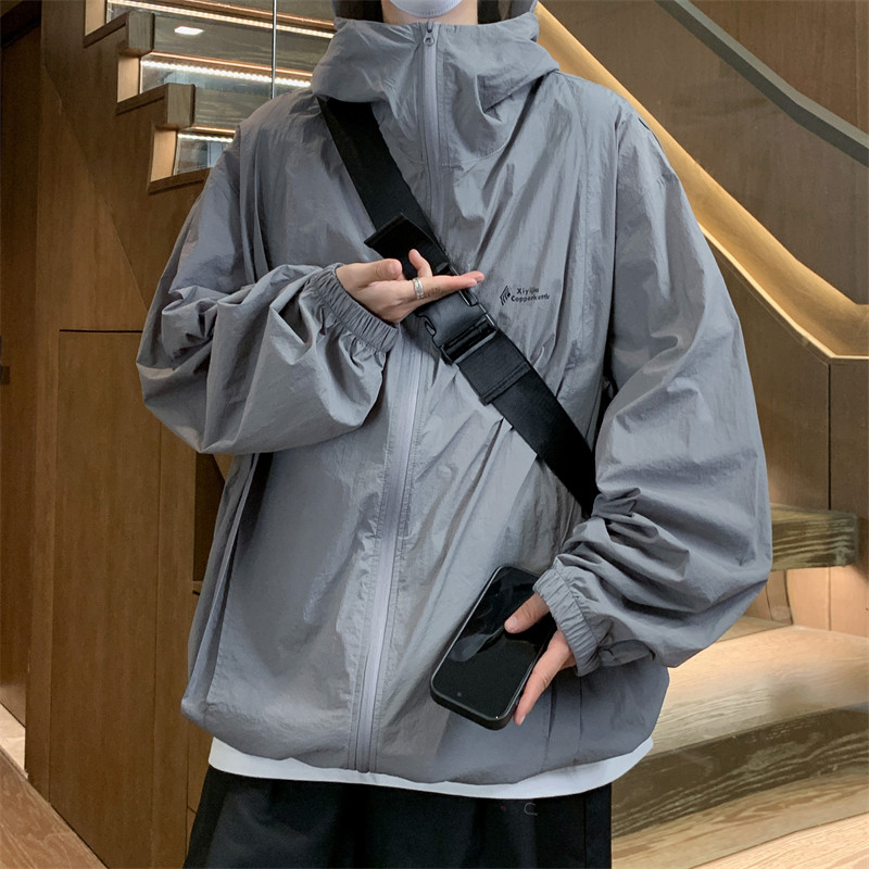 UPF50+ UV sun protection clothing men's personalized hooded jacket sun protection clothing top