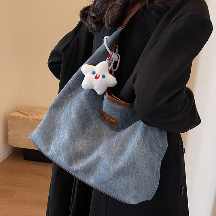 Bags Women's Fashion Armpit Large Capacity Casual Retro Versatile Commuting Shoulder Tote Bag Student Morning Bag