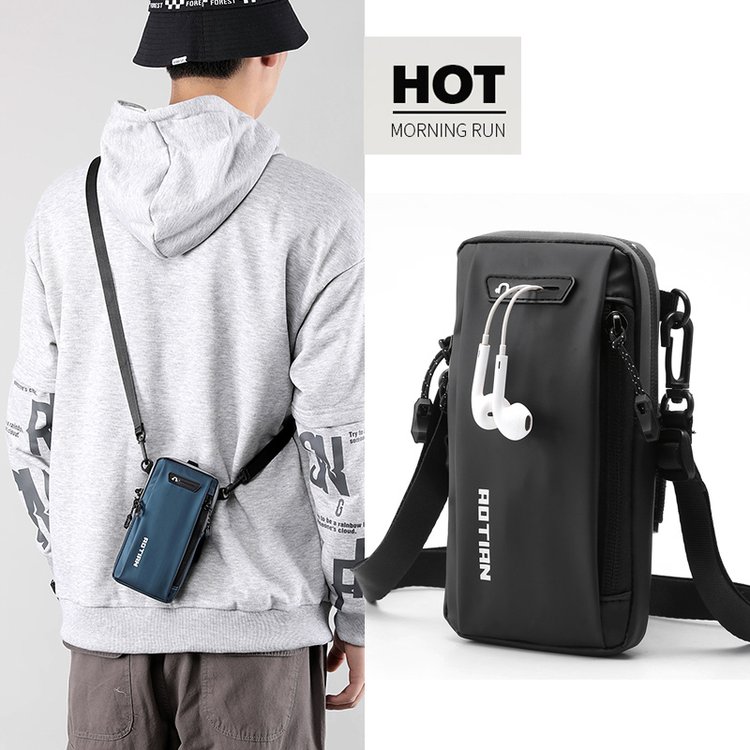 New casual mini forearm bag, shoulder crossbody bag, hanging bag, multifunctional men's bag and women's bag