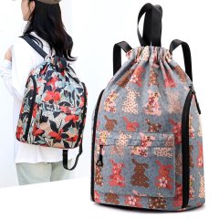 Spot large-capacity drawstring pocket mommy bag foldable new multi-functional travel bag portable drawstring backpack