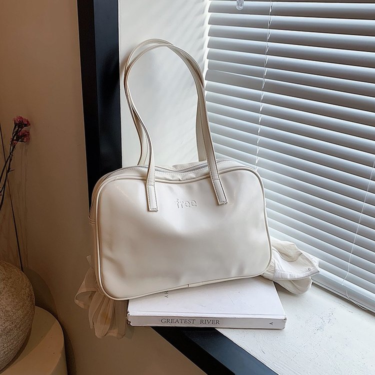 Hong Kong style ins simple style pu solid color horizontal version women's armpit bag summer new versatile women's shoulder bag