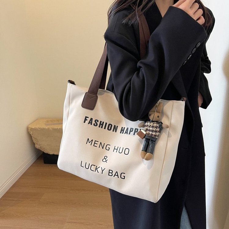 Japanese ins college student commuting tote bag trendy large-capacity crossbody bag women's fashion casual shoulder bag