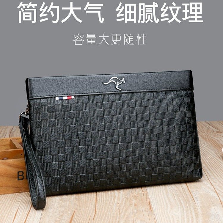 Men's handbag large capacity envelope bag soft leather casual clutch bag men's bag clutch bag factory direct sale