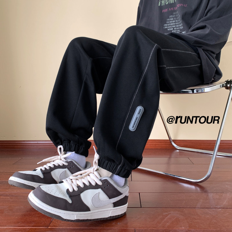 Men's sweatpants autumn loose casual nine-point pants trendy American style leggings sweatpants