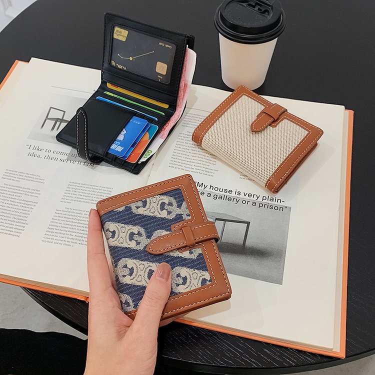Card holder coin purse women's compact large capacity multi-card slot card holder ultra-thin simple exquisite high-end women's driver's license