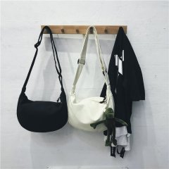 Messenger bag canvas bag couple dumpling bag trendy brand Japanese student large capacity book solid color female