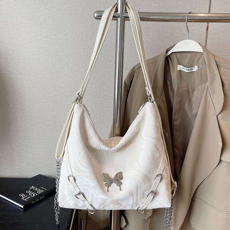Large-capacity shoulder bag for women 2024 new fashion versatile commuter tote bag multi-purpose backpack crossbody bag