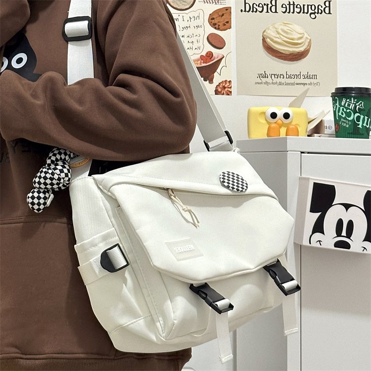 ins Japanese Harajuku retro workwear crossbody bag female Korean student large capacity messenger bag men's single shoulder backpack trendy