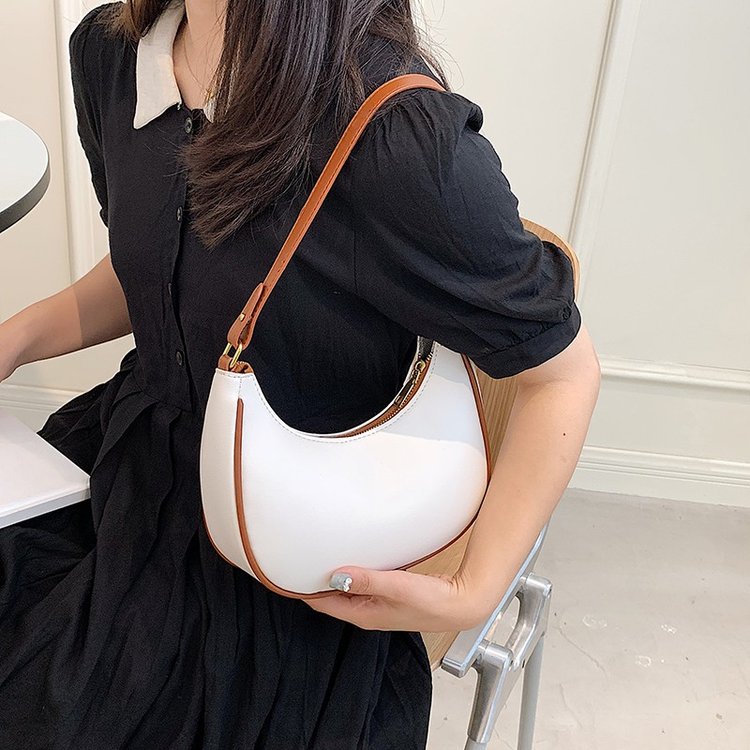 Crescent armpit bag for women, new style half-moon bag, baguette bag, women's shoulder bag, niche texture shoulder bag