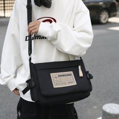 Japanese workwear retro postman male college student single room backpack Korean style trendy large capacity crossbody bag for women