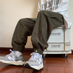 Hong Kong style casual pants for men, loose straight leg, floor mopping pants, leggings and sweatpants