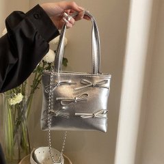 This year's popular small bags for women 2024 new simple and versatile chain shoulder crossbody bag textured portable bucket bag