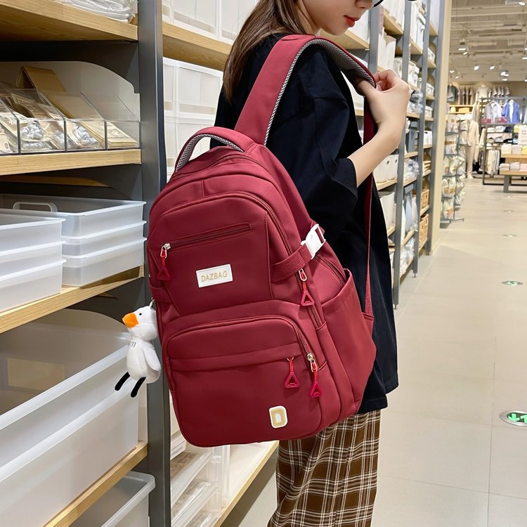 Large-capacity schoolbag female Korean style high school student backpack large-capacity forest trend brand college student backpack