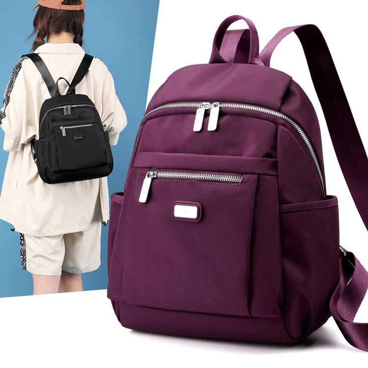 Backpack Women's New Korean Style Nylon Oxford Cloth School Bag Large Capacity Backpack