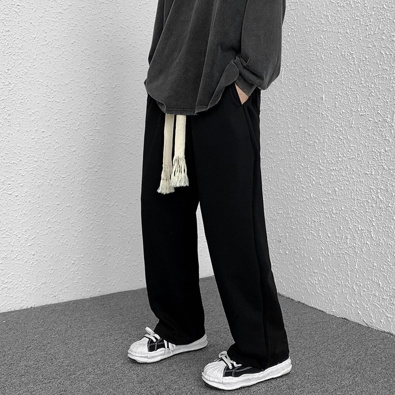 Pure cotton hemming quality upgraded large size couples woven drawstring casual pants for men