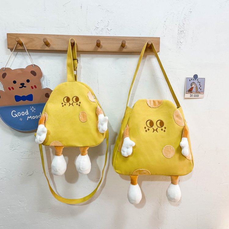 Large capacity diagonal canvas women's bag canvas cartoon small bag women's spring cross-border new fashion casual shoulder bag
