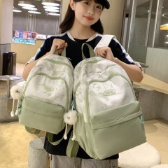 Japanese ins solid color schoolbag for female junior high school students Ruiying high-looking college style backpack student ink painting backpack