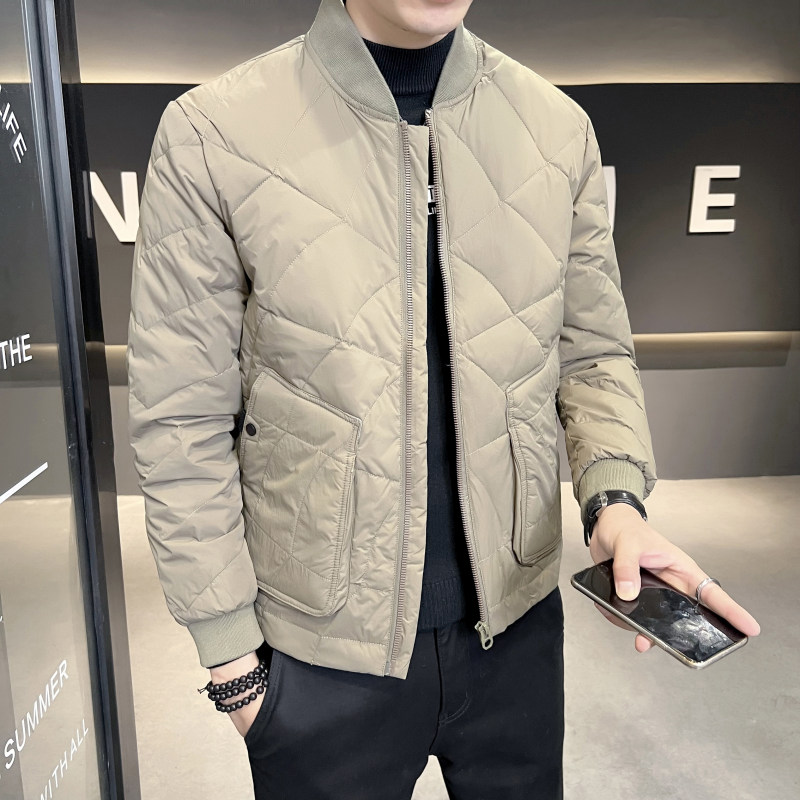 Men's down jacket winter new Korean style casual baseball collar light and warm jacket