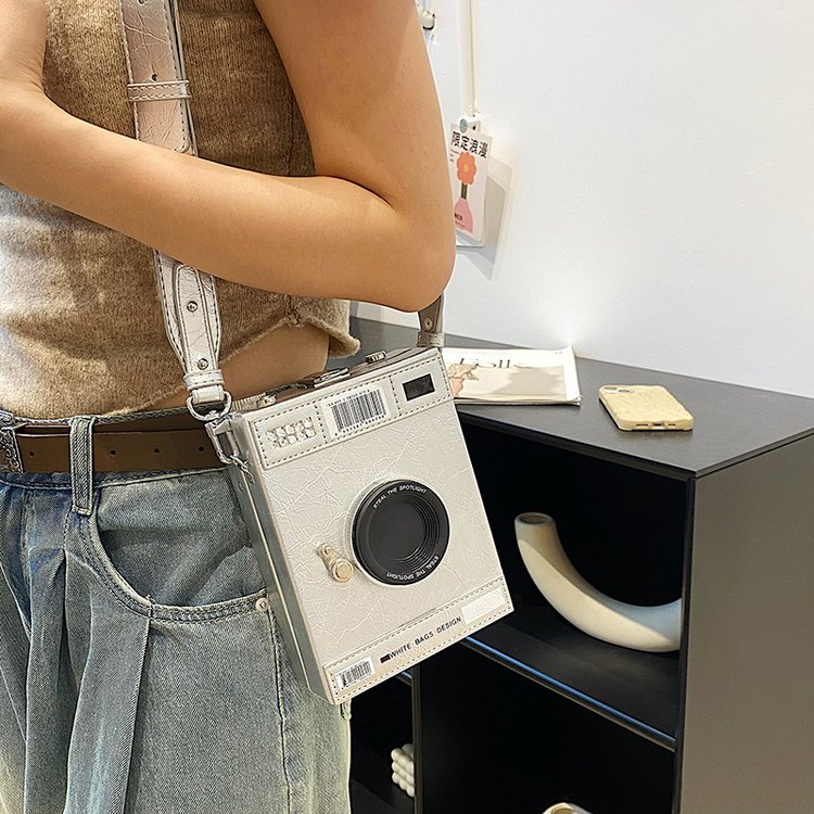 Cross-border camera bag women's crossbody bag new ins European and American versatile box bag PU leather pattern men's and women's crossbody small bag