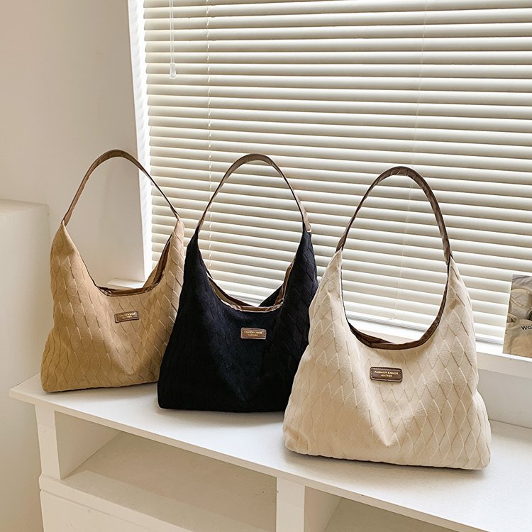 Women's large bag new personality fashion high quality versatile large capacity shoulder bag rhombus tote bag