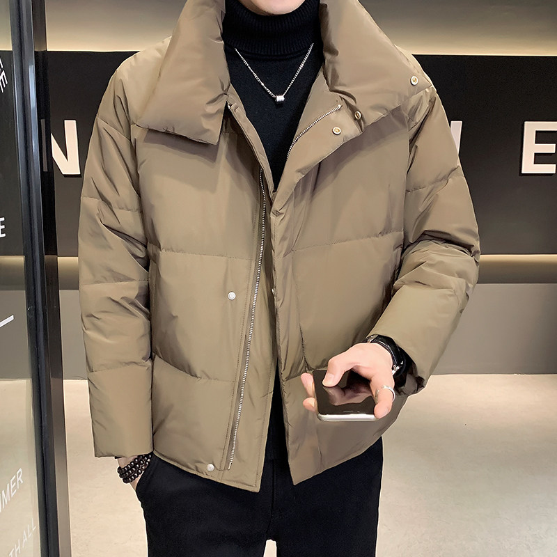 Men's down jacket winter new loose stand-up collar thickened bread jacket