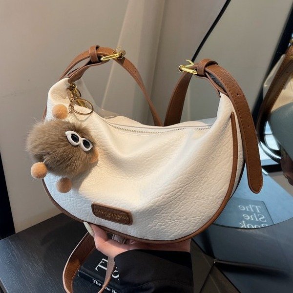 Soft leather bag for women in autumn and winter new fashion versatile crossbody bag high-end large-capacity one-shoulder dumpling bag for women
