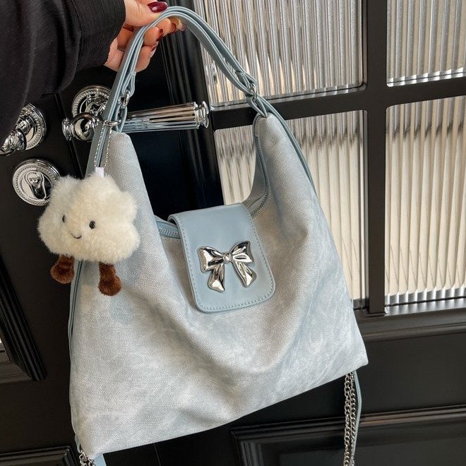 Tote bag for women 2024 new large-capacity commuter backpack summer versatile single shoulder crossbody bag high-end backpack