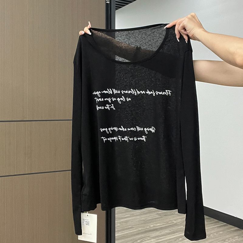 New letter printed loose and lazy top