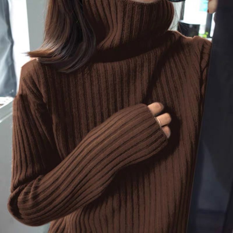 Turtleneck sweater women's new bottoming shirt autumn and winter loose outer wear fashionable inner wear thickened foreign style women