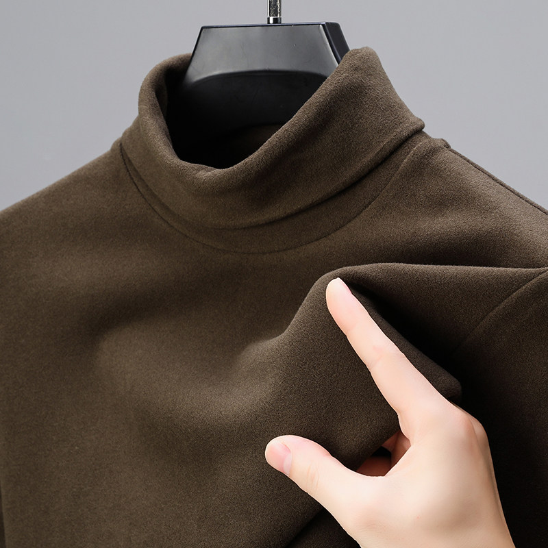 Winter new style men's casual high lapel double-sided German velvet sweatshirt long-sleeved pullover jacket fashion