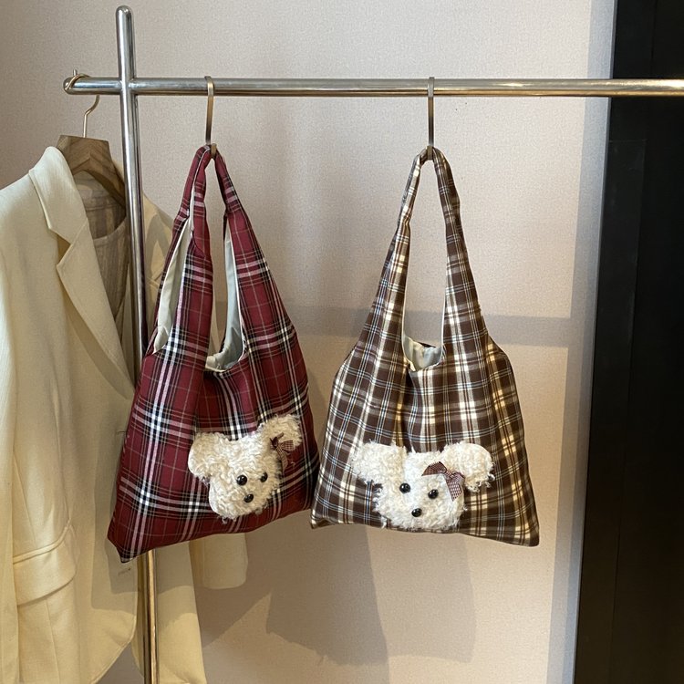 Spot TR yarn-dyed plaid fabric, casual bag fabric, British retro plaid bucket bag fabric
