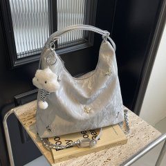 Large-capacity bag for women 2024 new high-end niche design commuter multi-functional double shoulder single shoulder crossbody backpack