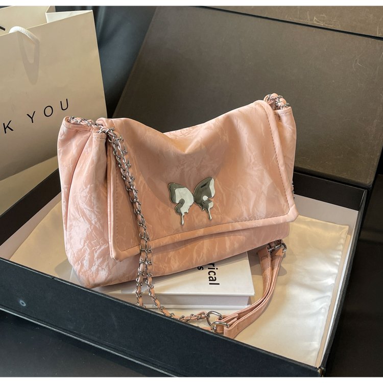 Fashionable and beautiful butterfly bag for women 2024 spring and summer trendy new large-capacity personalized chain shoulder and armpit women's bag