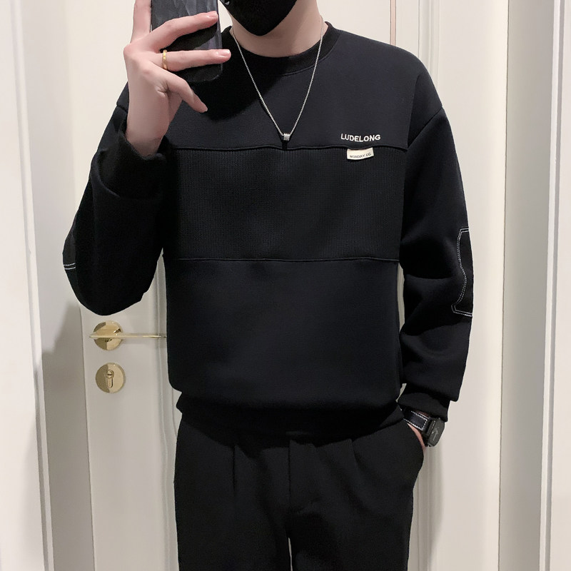 WY8571 Regular P58 Control 88 Plus Velvet P6898 Shopkeeper Headless Style Plus Velvet Sweatshirt for Men