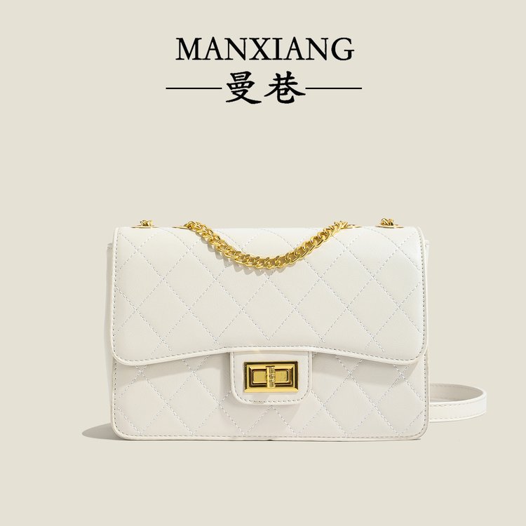 Hong Kong IT GDLEDY genuine leather classic versatile chain bag women's large capacity textured shoulder crossbody bag