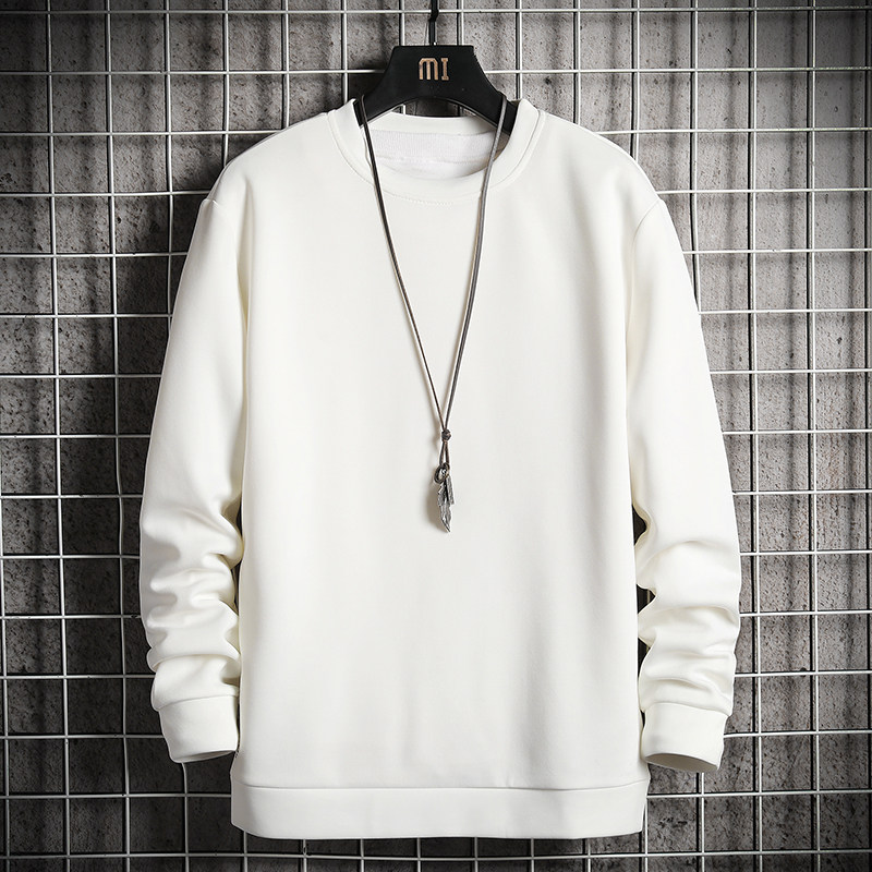 T4099-P25 velvet style-P35 simple, handsome and versatile long-sleeved t-shirt for men plus size fat sweatshirt mesh