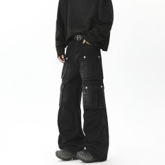 Jeans men's Korean style trendy high street handsome versatile multi-pocket winter trousers